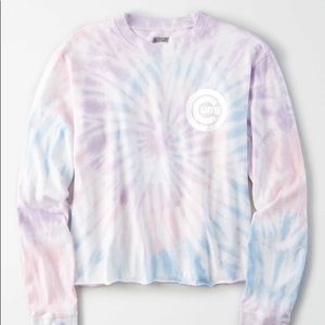 Chicago Cubs Tailgate Tie Dye Long Sleeve